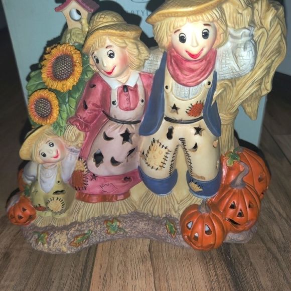 Partylite Halloween Autumn Fall Scarecrows/Pumpkin